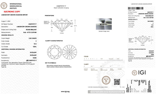 2.52ct Lab-Grown Round Diamond