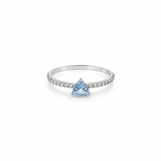 Trillion Sapphire Sky Ring