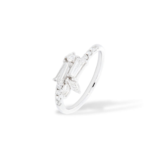 Diamond Cascade Ring