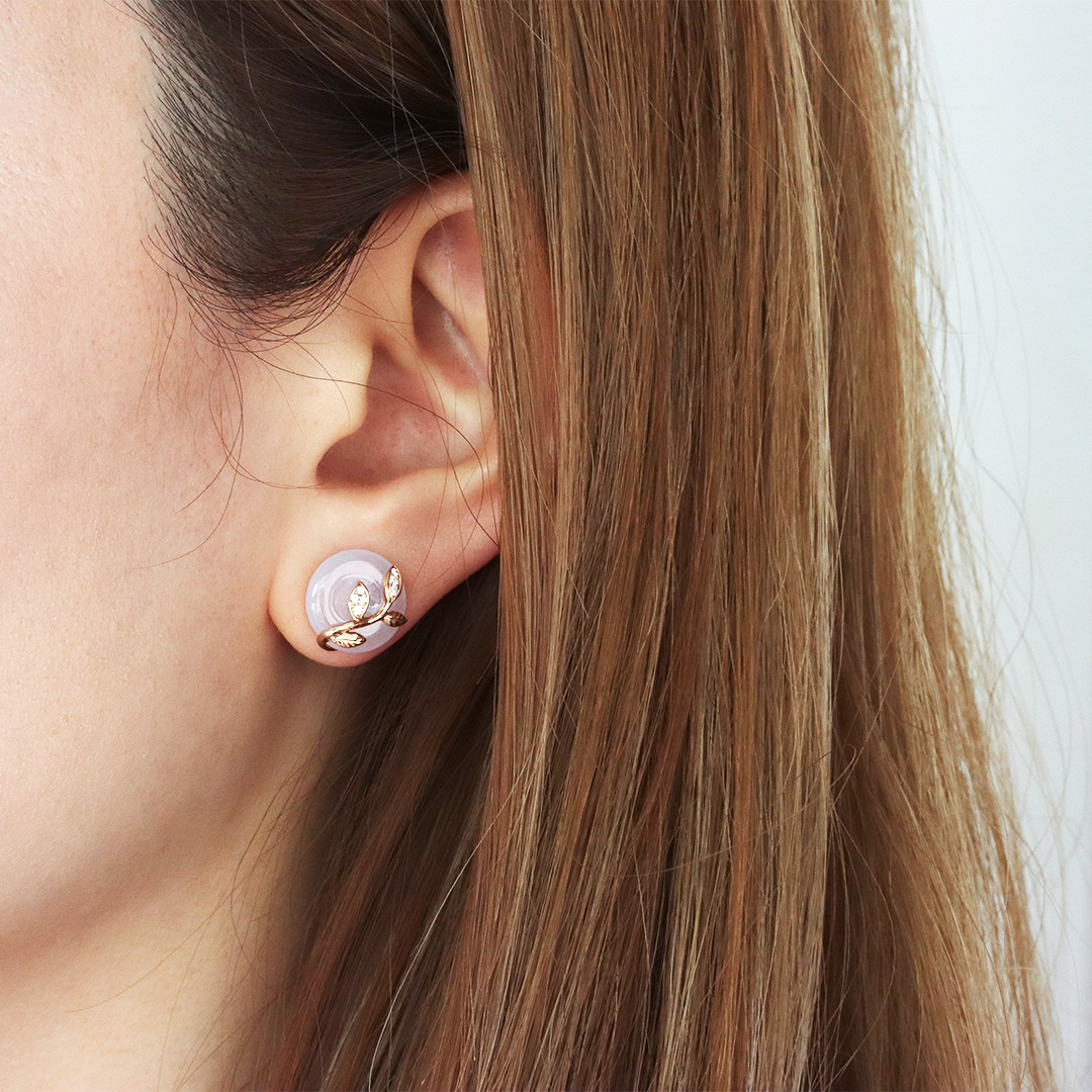 Foilage Icy Jade Earrings