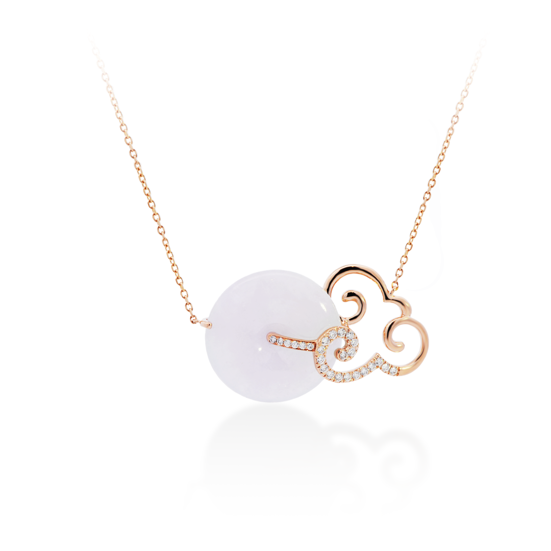 White Jade Cloud Necklace
