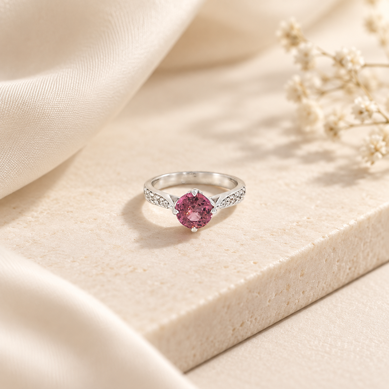 Pink Spinel Ring