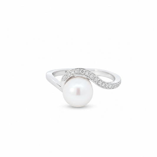 Ocean Wave Pearl Ring