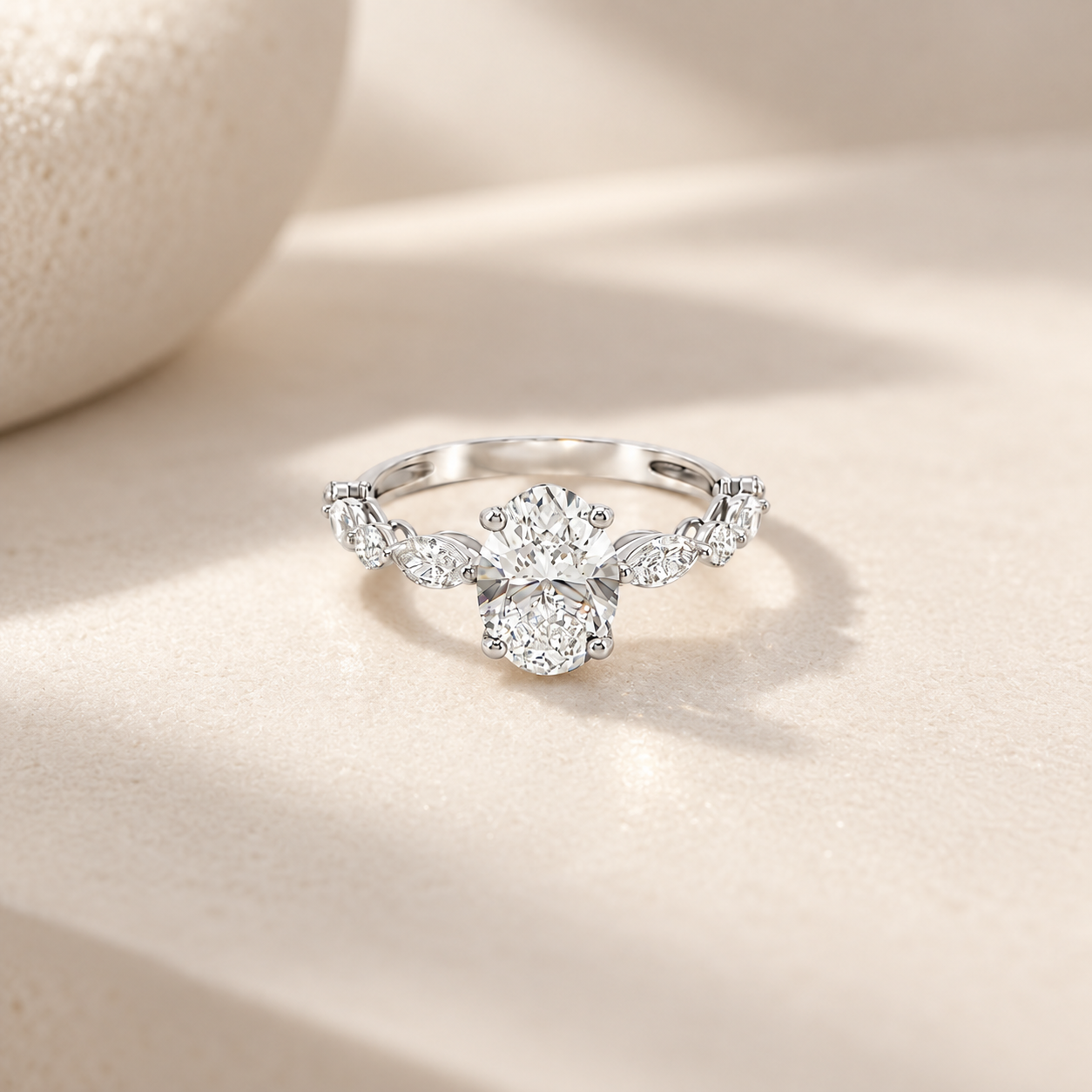 Dewdrop Halo Ring