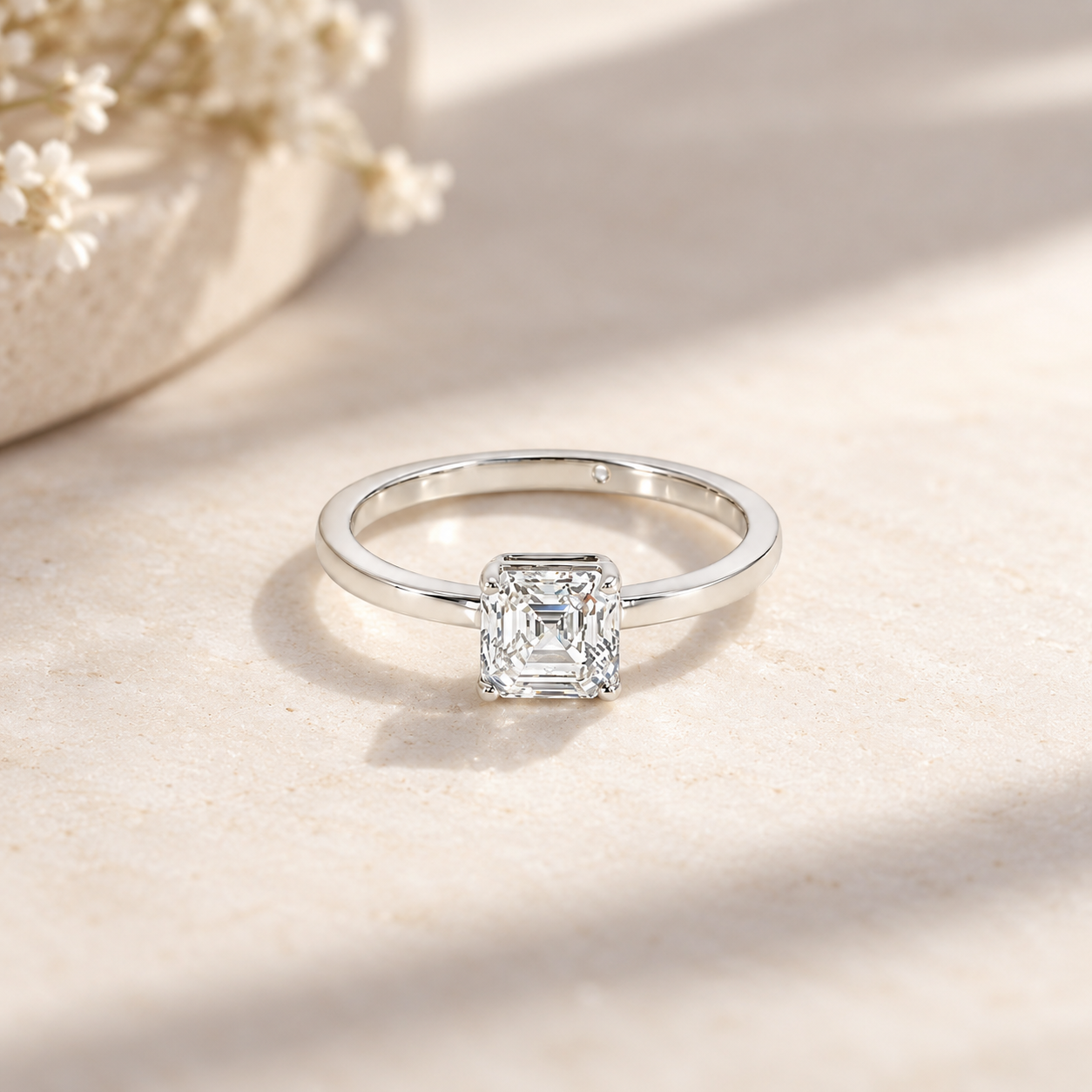 Deco Asscher Ring