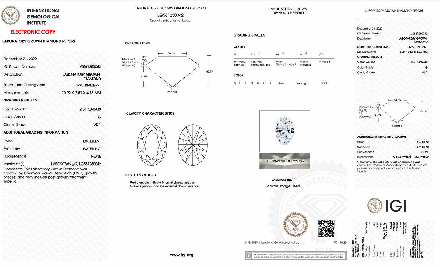 2.51ct Lab-Grown Oval Diamond