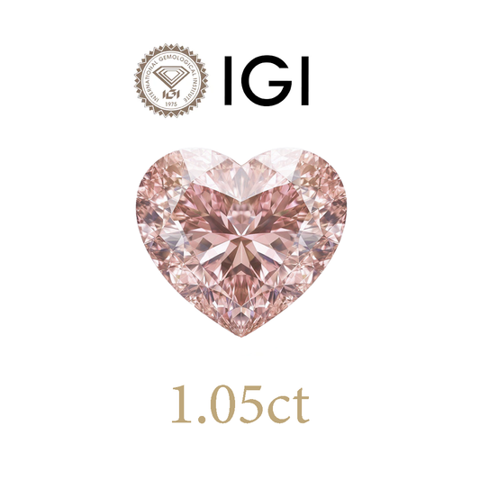 1.05ct Lab-Grown Heart Pink Diamond