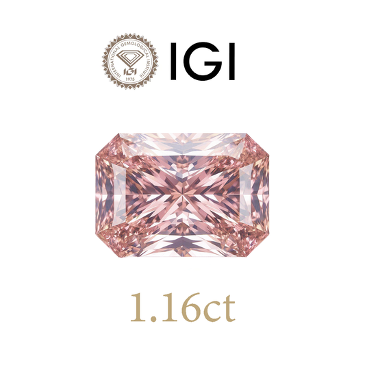 1.16ct Lab-Grown Rectangular Pink Diamond