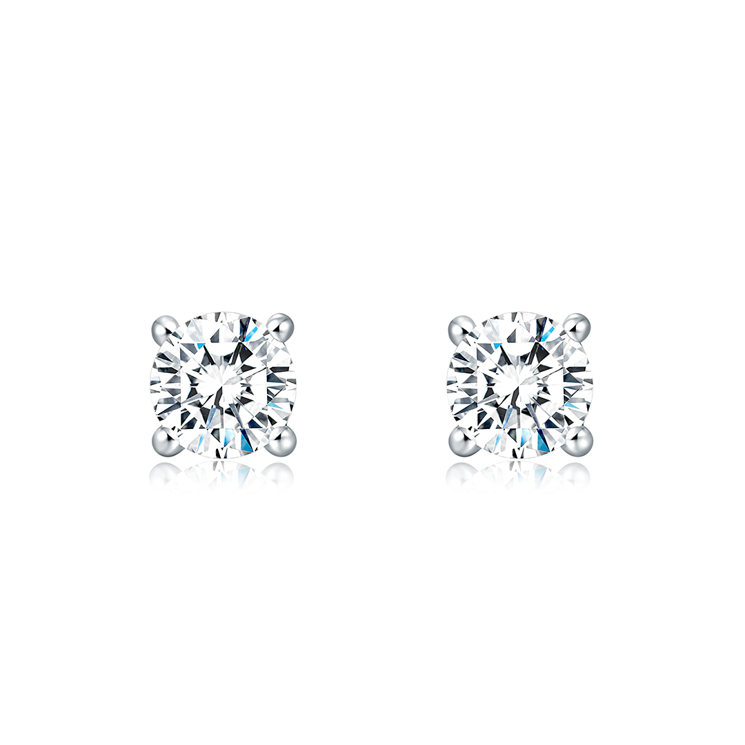 (0.90-1.0ct) Round Brilliant Lab Grown Diamond Stud Earrings