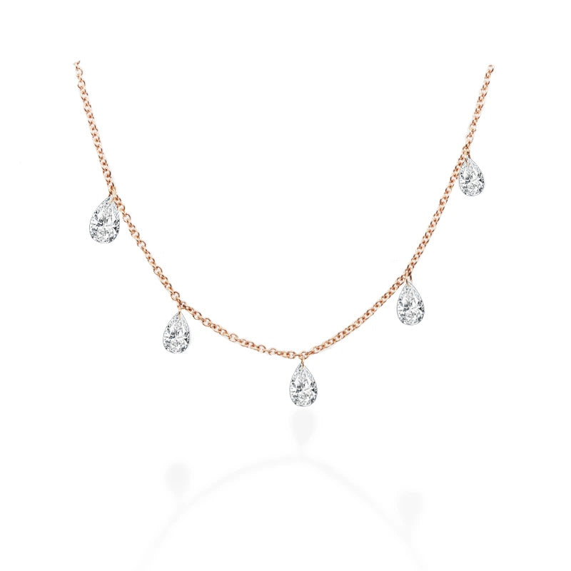 Pear Diamond Necklace