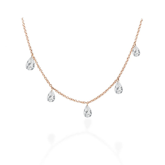 Pear Diamond Necklace