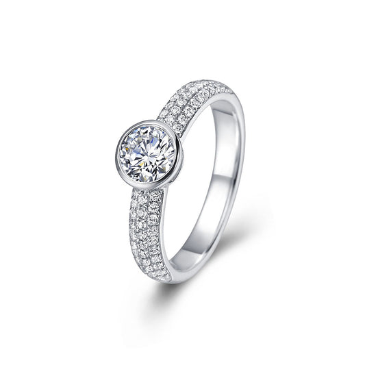 Bezel Centre Three Row Micro Pavé