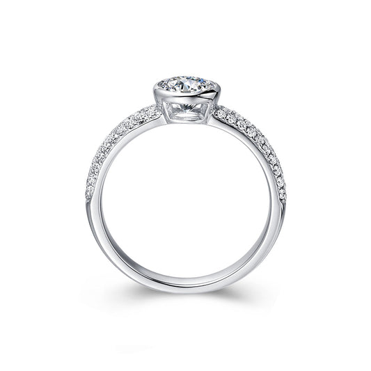 Bezel Centre Three Row Micro Pavé