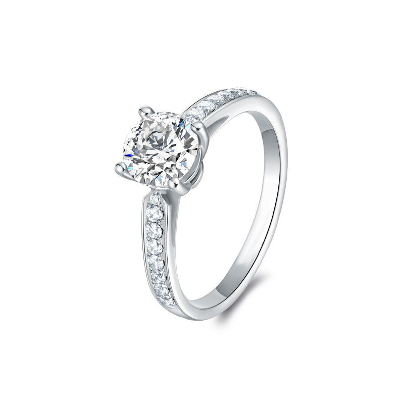 Cathedral pave wedding band deals