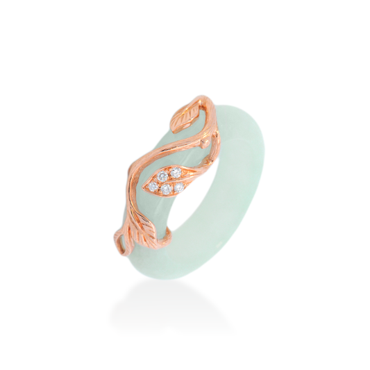 Foilage Jade Ring