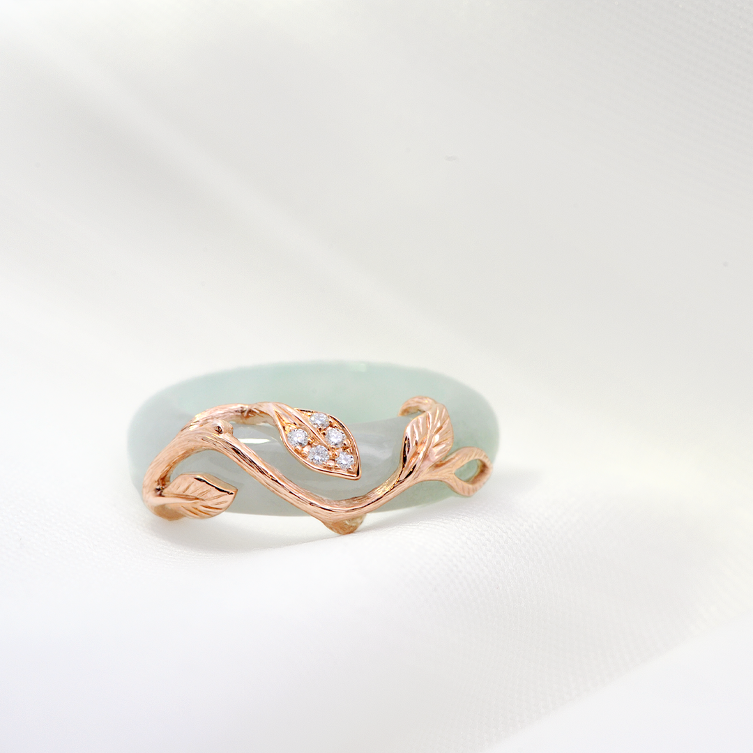 Foilage Jade Ring