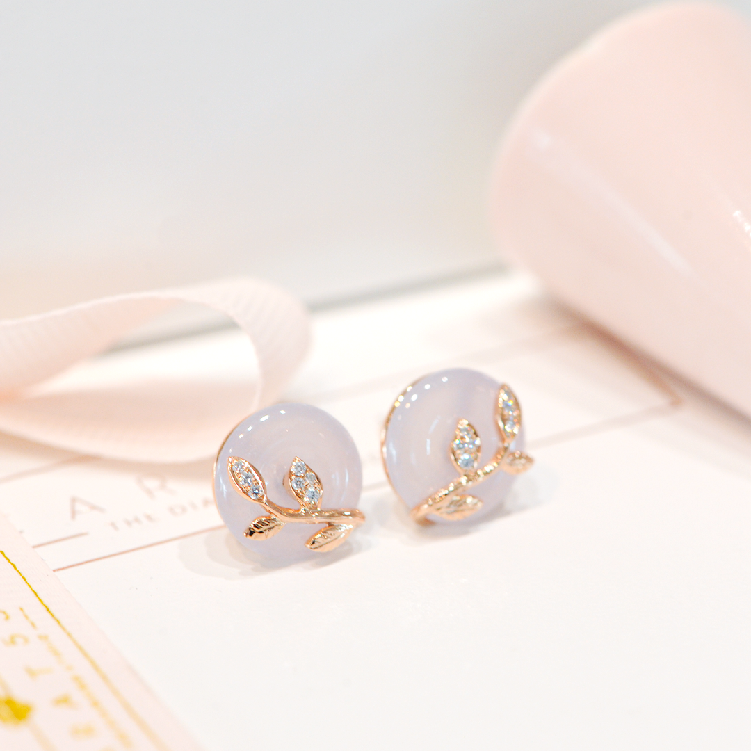 Foilage Icy Jade Earrings