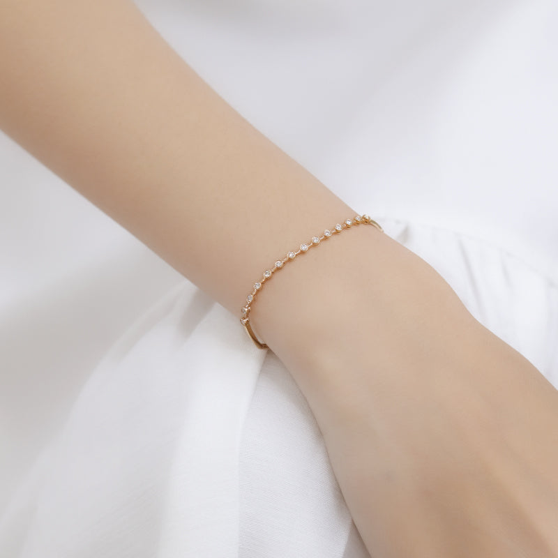 Lab-Grown Gemma Half Tennis Bracelet