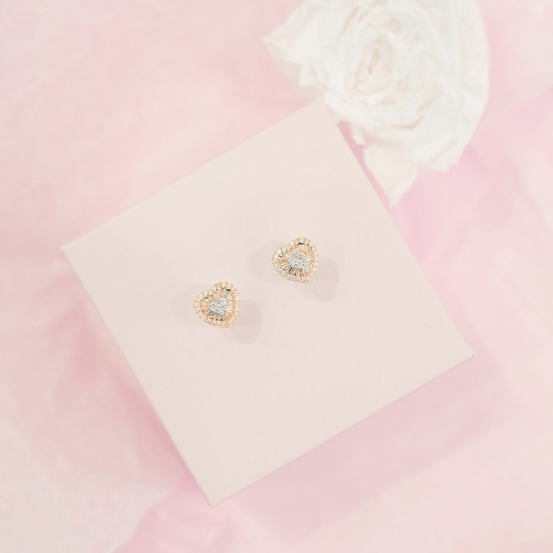 Trixie Diamond Heart Earring