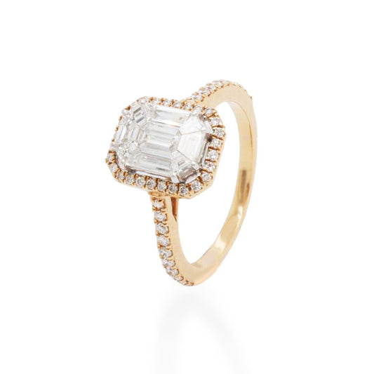 Emerald Diamond CLuster ring