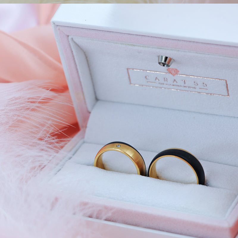 Split Gold & Carbon Diamond