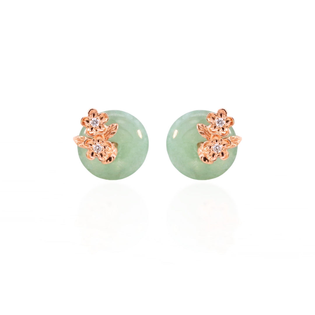Springbloom Green Jade Studs