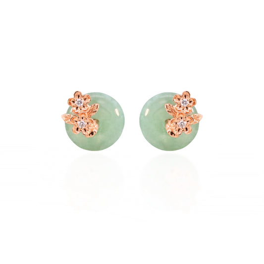 Springbloom Green Jade Studs