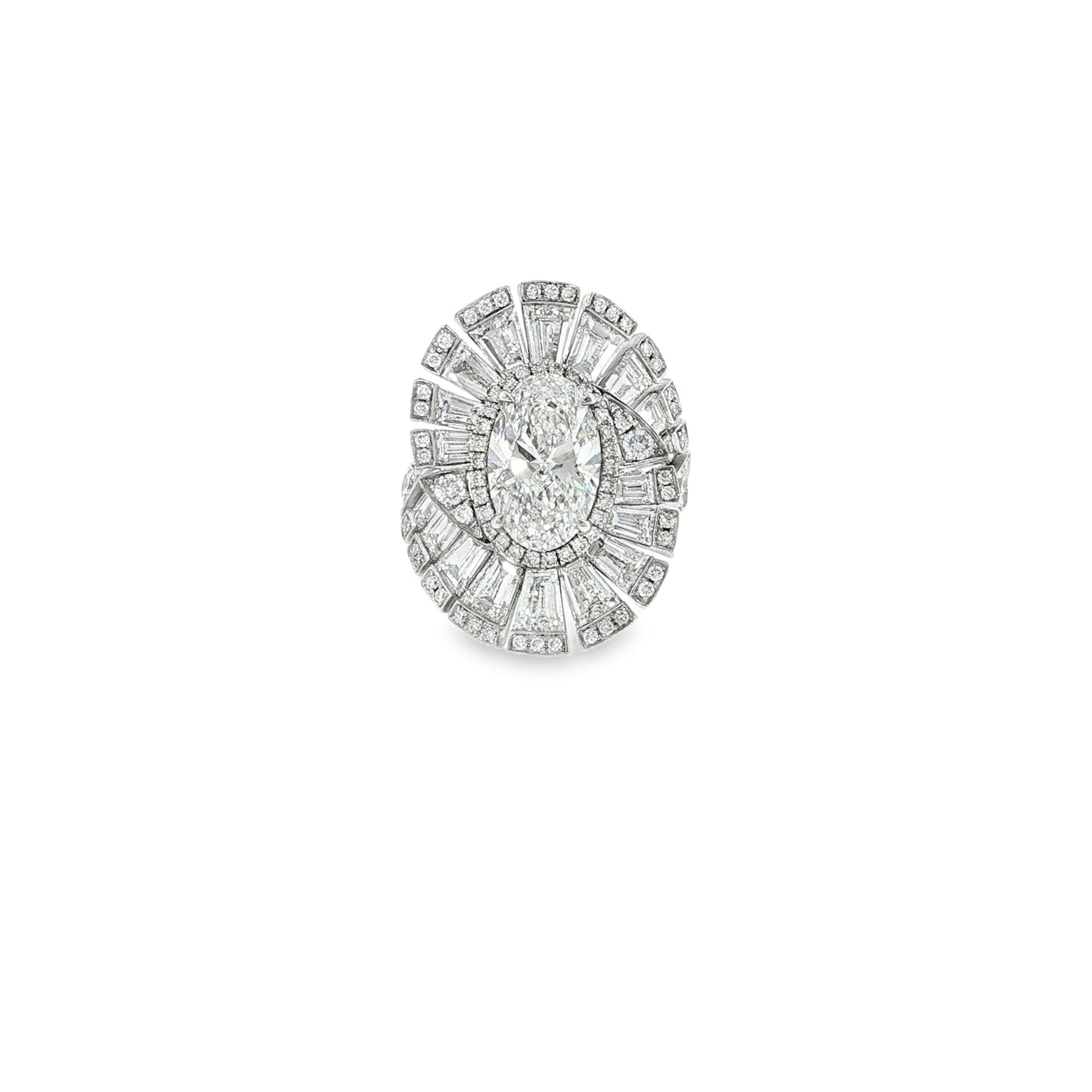 Sunburst Halo Ring