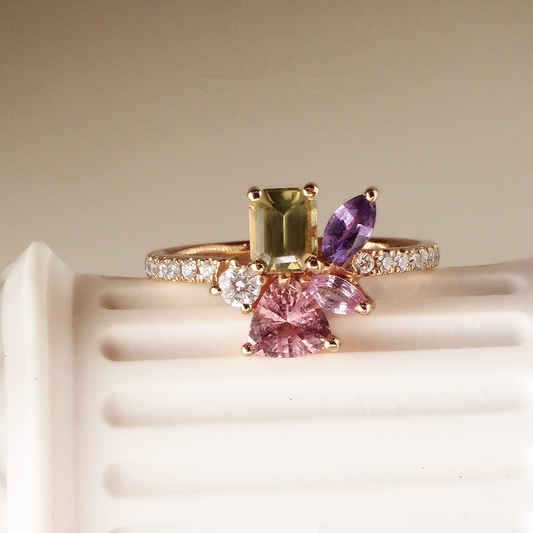 Sapphire Cascade Ring
