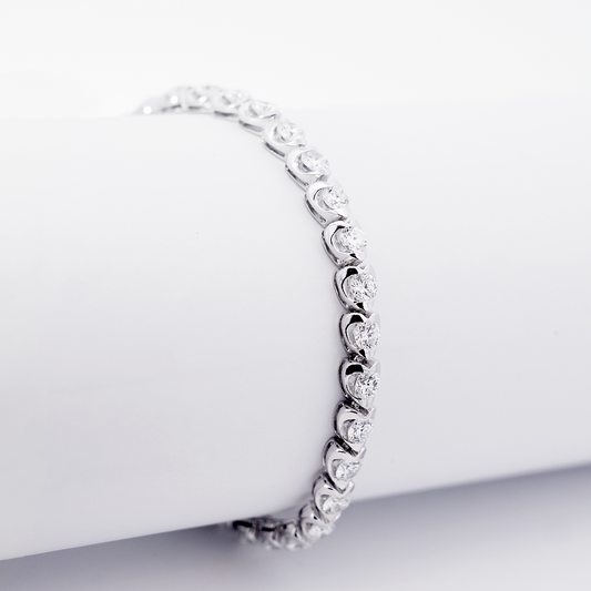 Heartstrings Lab-Grown Diamonds Full Tennis Bracelet