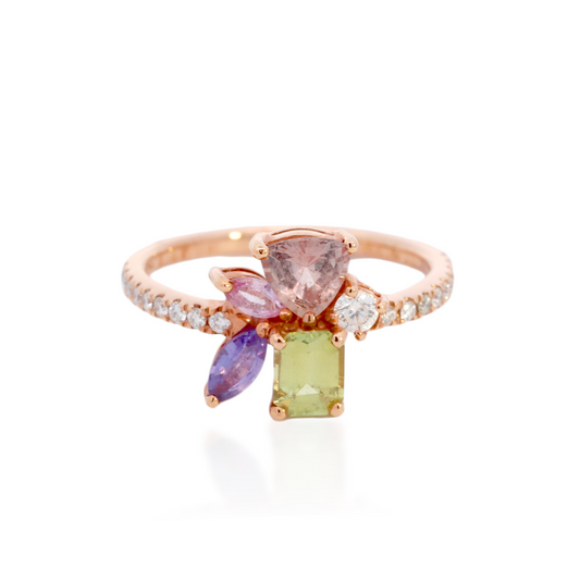 Sapphire Cascade Ring
