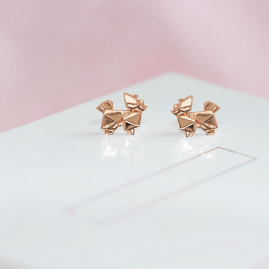 Origami Dog Earrings