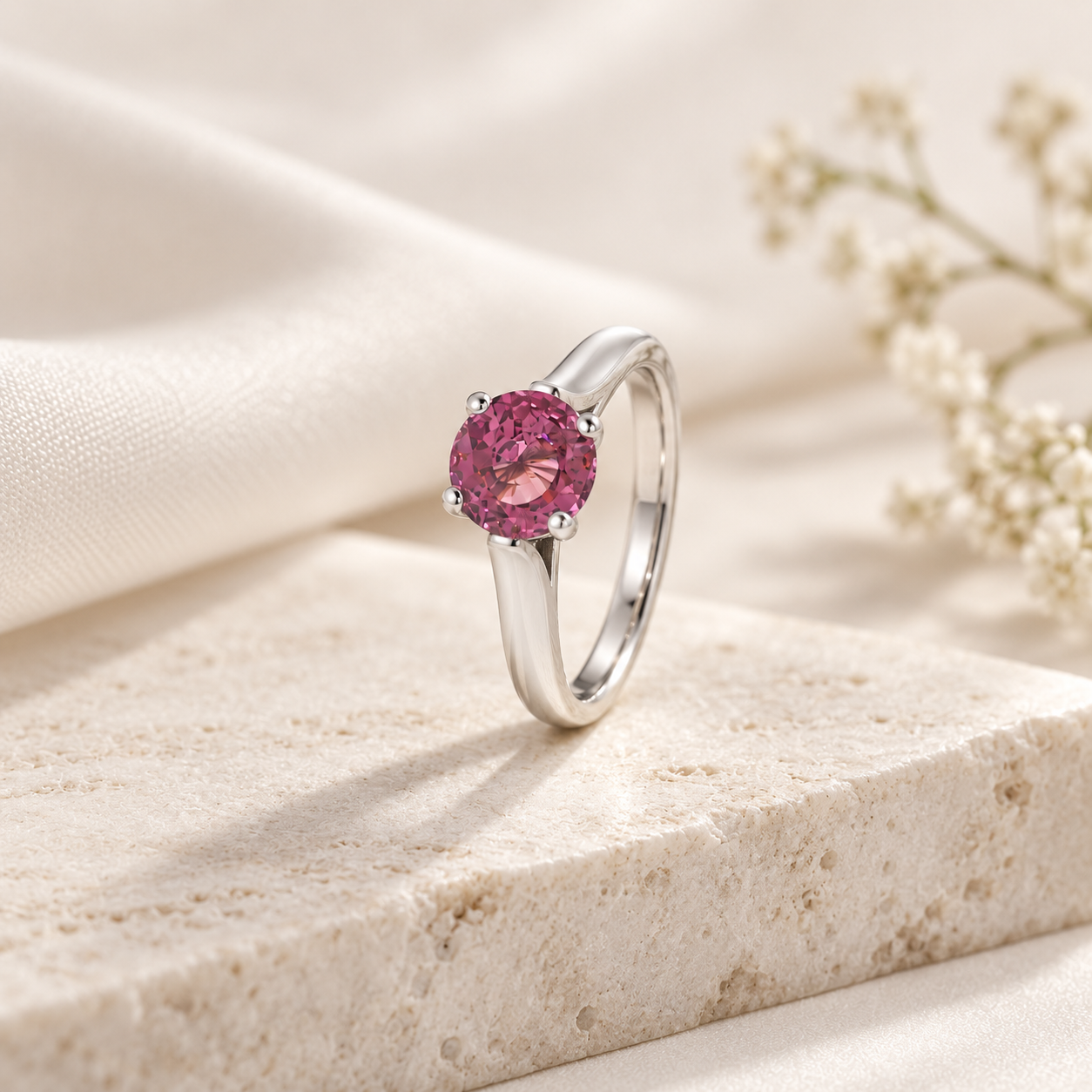 Pink Spinel Ring