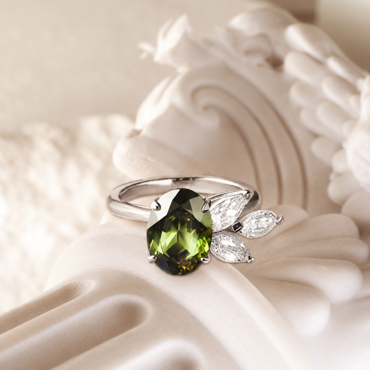 Alexandrite Blossom Ring