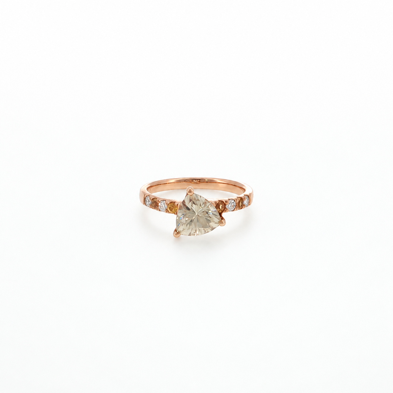 Trillion Yellow Sapphire Ring
