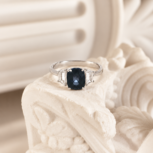 Midnight Blue Spinel Ring