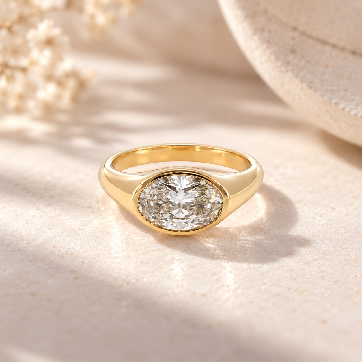Golden Hour Bezel Ring