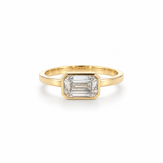 Amber Bezel Ring