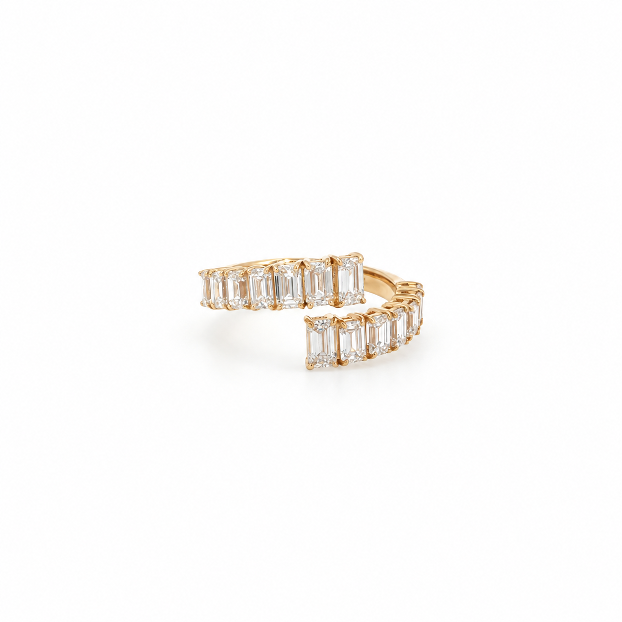 Golden Cascade Bypass Ring