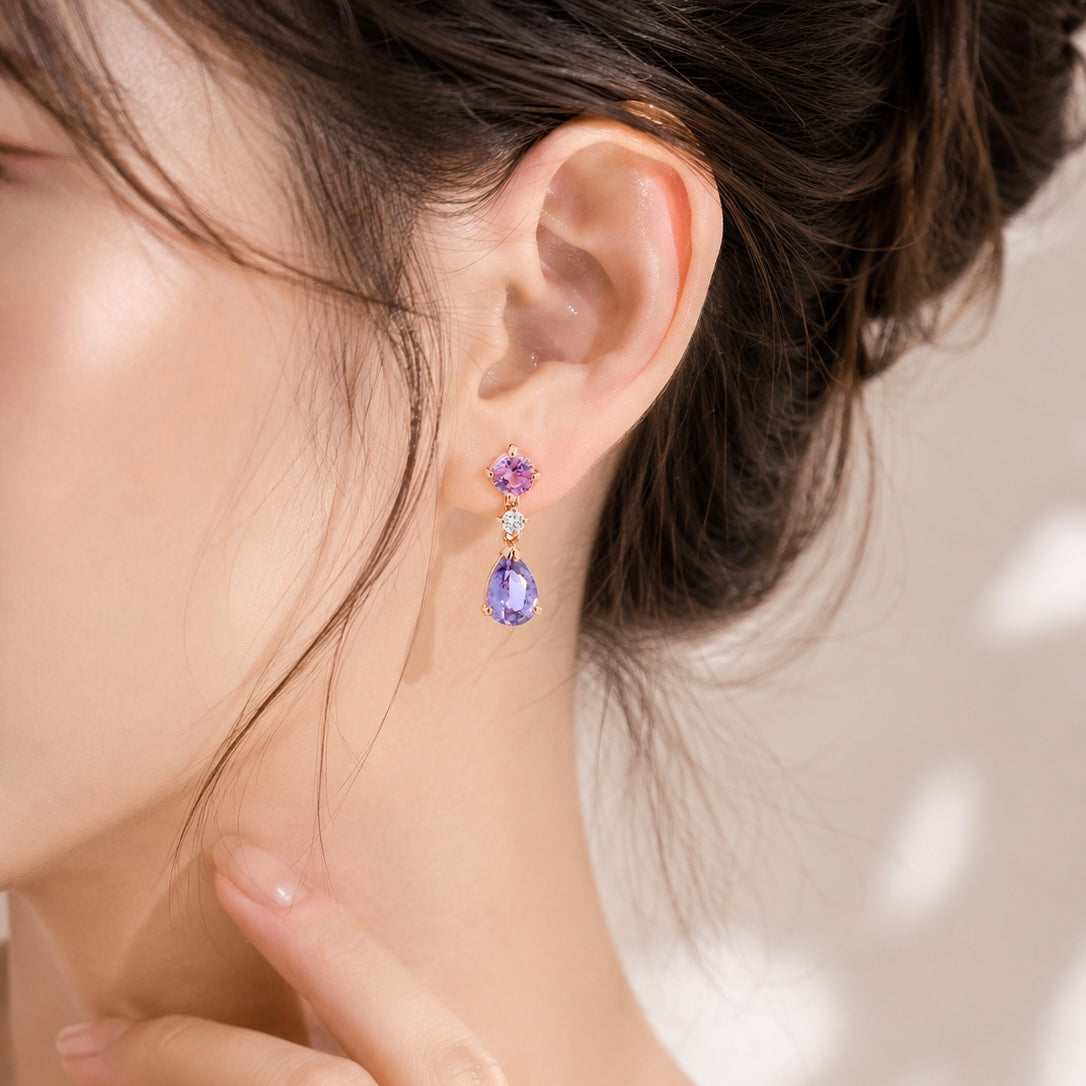 Sapphire Whirl Earrings