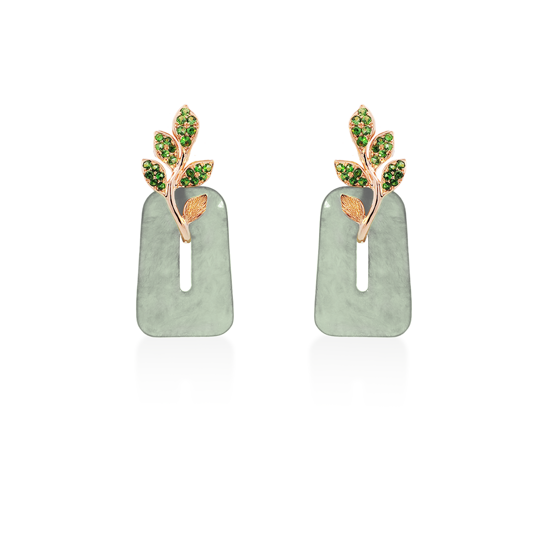 Ashleaf Jade Earring