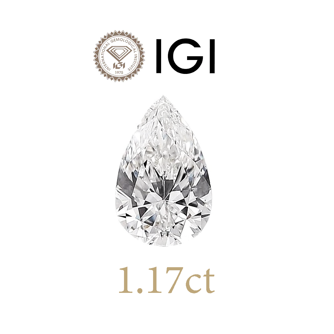 1.17ct Lab-Grown Pear Diamond