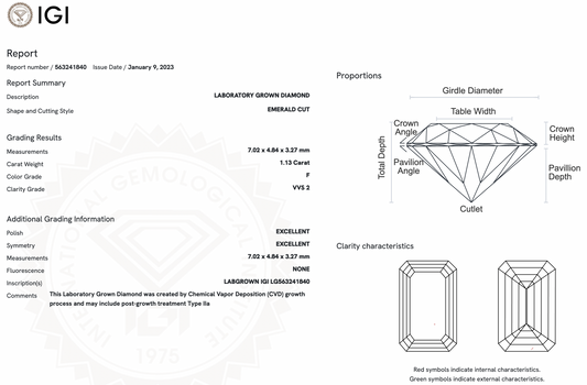 1.13ct Lab-Grown Emerald Diamond