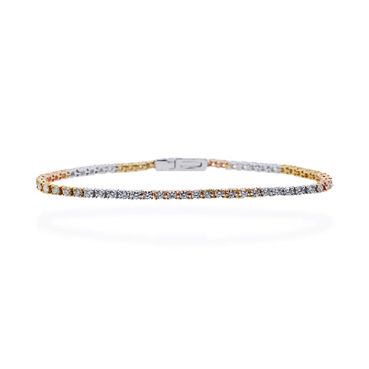 Multi Gold Tennis Bracelet