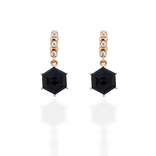 Esagono Black Onyx Earrings