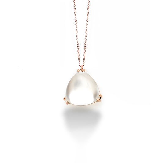 Pearl Quartz 18K Gold Necklace