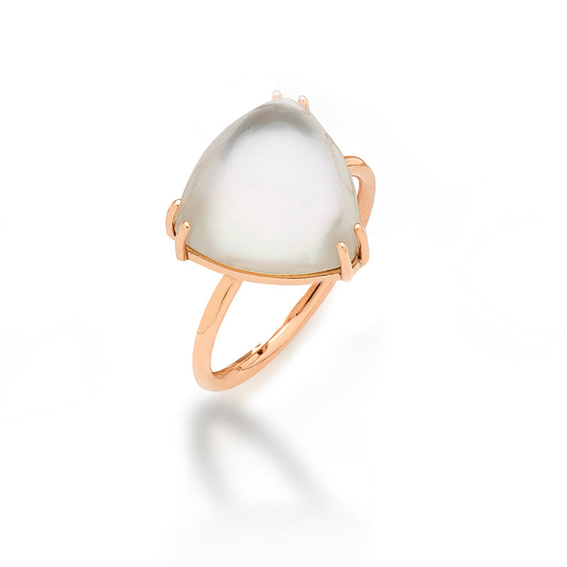 Mother Of Pearl Quartz 18K Gold Ring