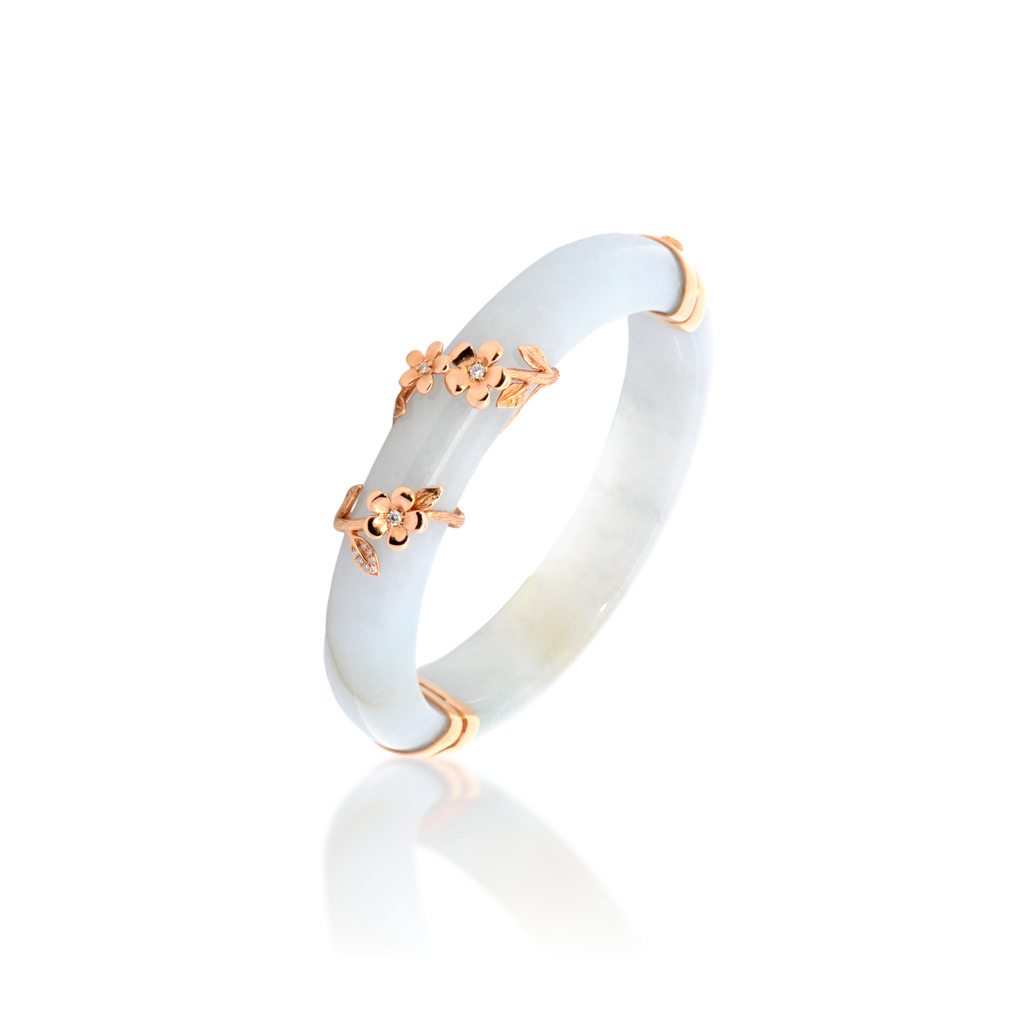 Springbloom Jade Bangle W/ Clasp